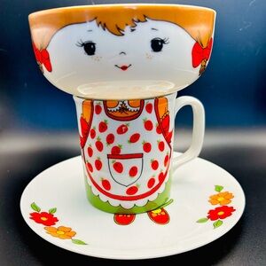 Vintage stackable Strawberry Girl